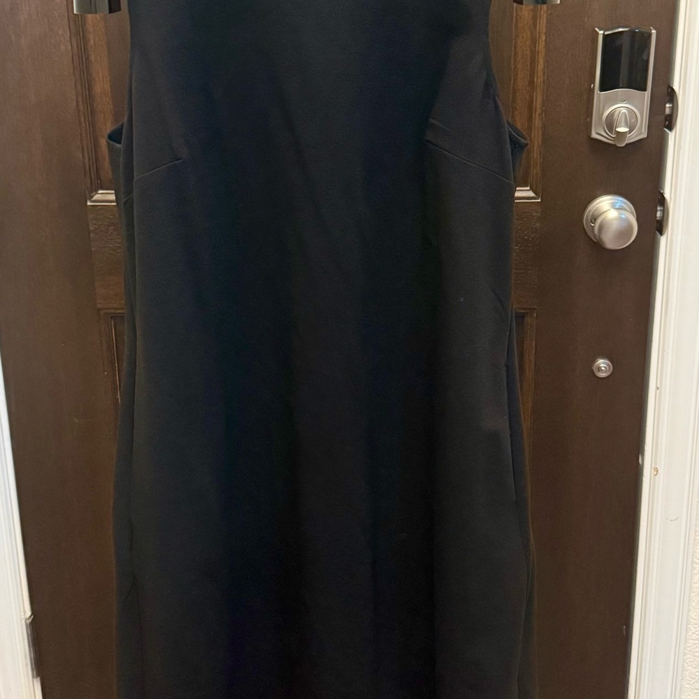 eShakti Black Knee Length Dress